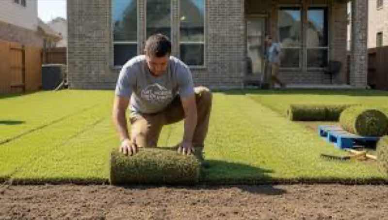Sod Installation Project near Richardson